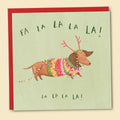 Papernest Fa La La La La Dachshund Card