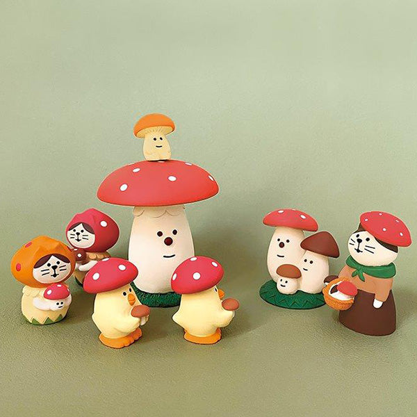 Decole Concombre Figurine - Mushroom Forest - Mushroom Girl Cat