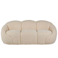 Isalbi Amalfi Formes Teddy Bear Curved 3 Seater Sofa Off White 200x84x76cm