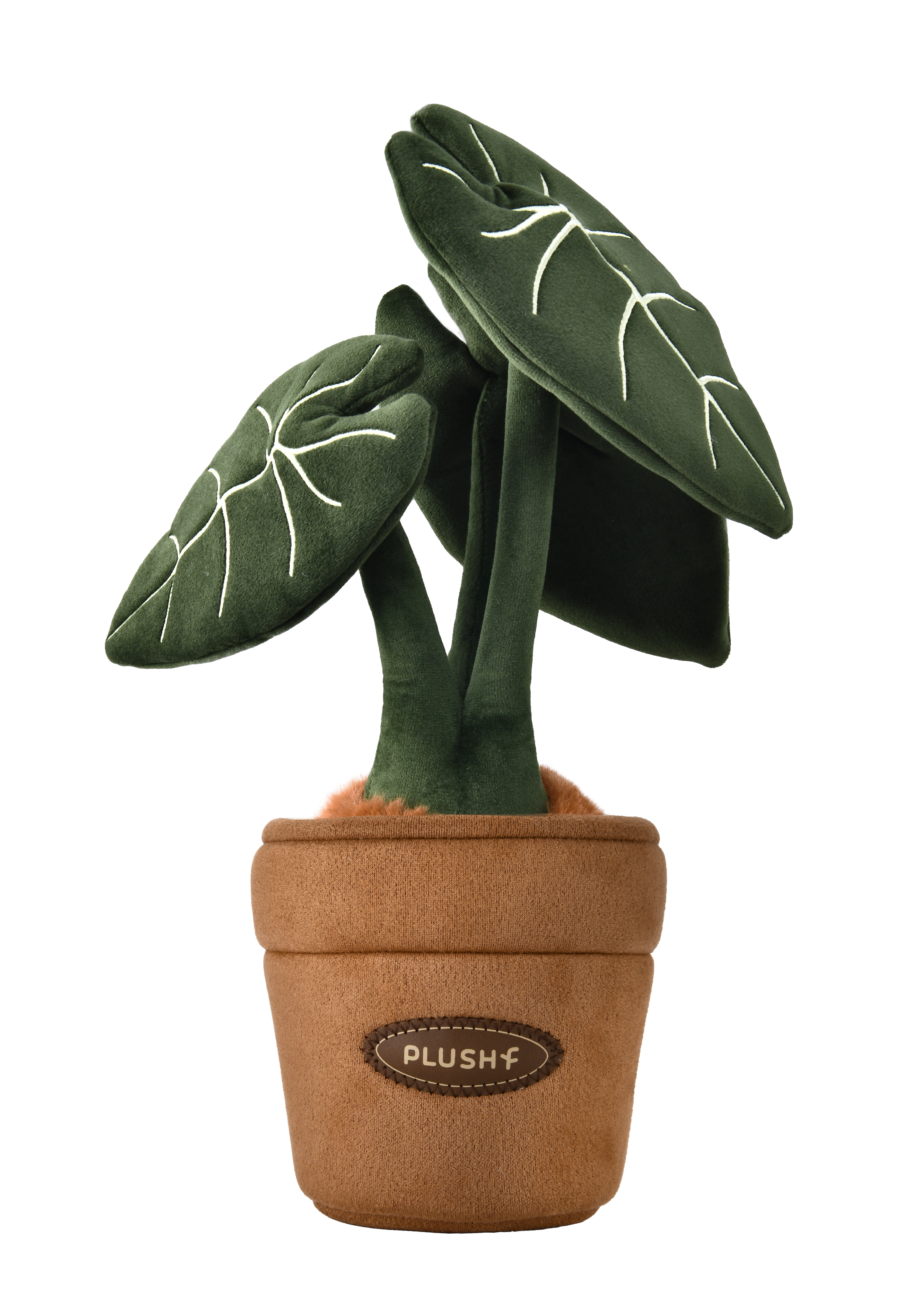 PlushWoods Alocasia Frydek Plant Plush With Pot 25cm