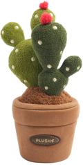 PlushWoods Bunny Ear Cactus Plant Plush With Pot 25cm