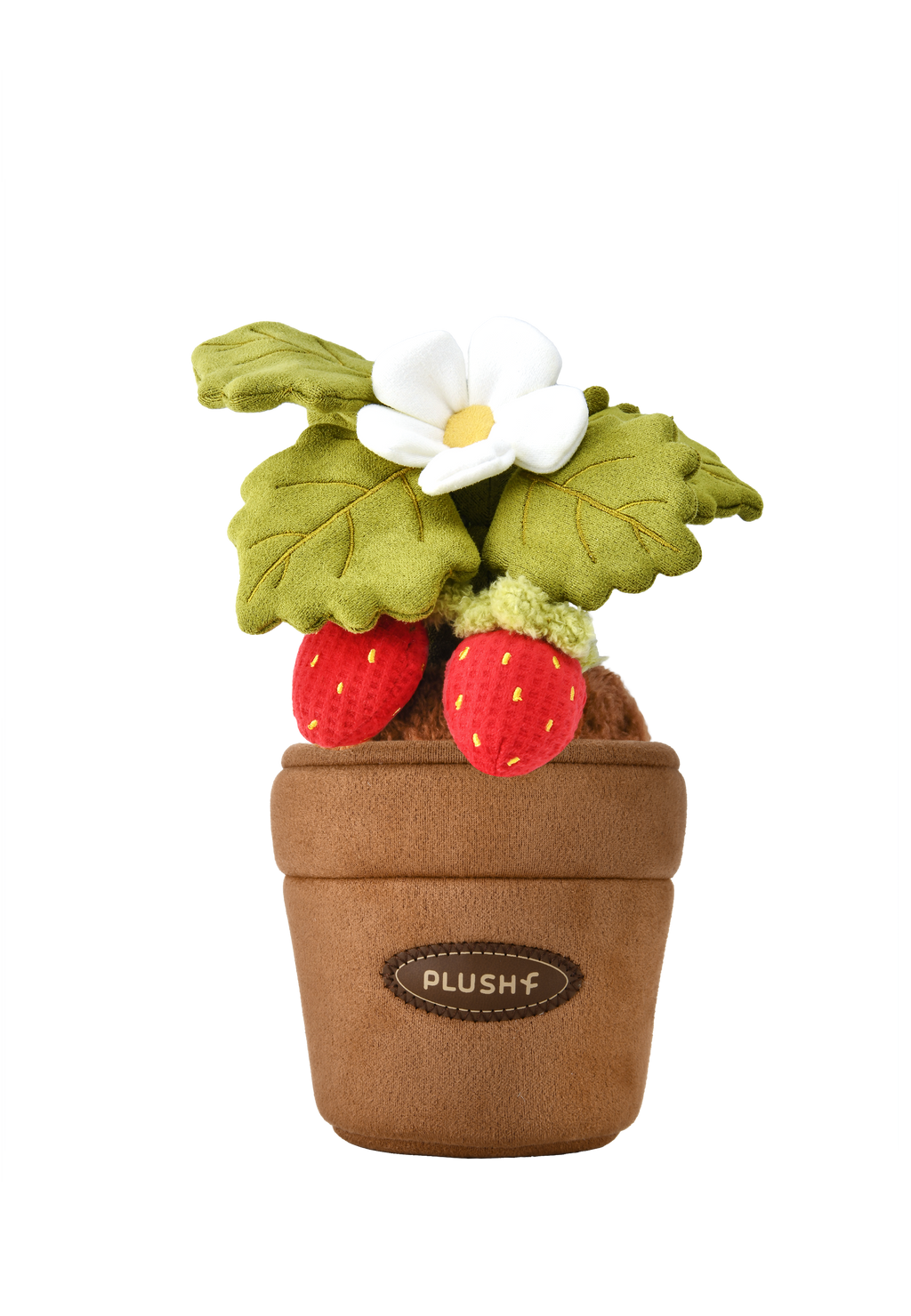 PlushWoods Strawberry Plant Plush With Pot 20cm