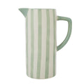 Emporium Hollis Ceramic Jug White & Green Stripe 16x9x20cm