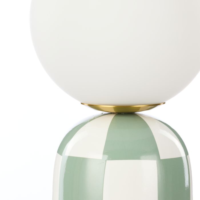 Emporium Archie Table Lamp Green & White