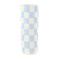 Emporium Lulu Collection Check Vase Round Blue