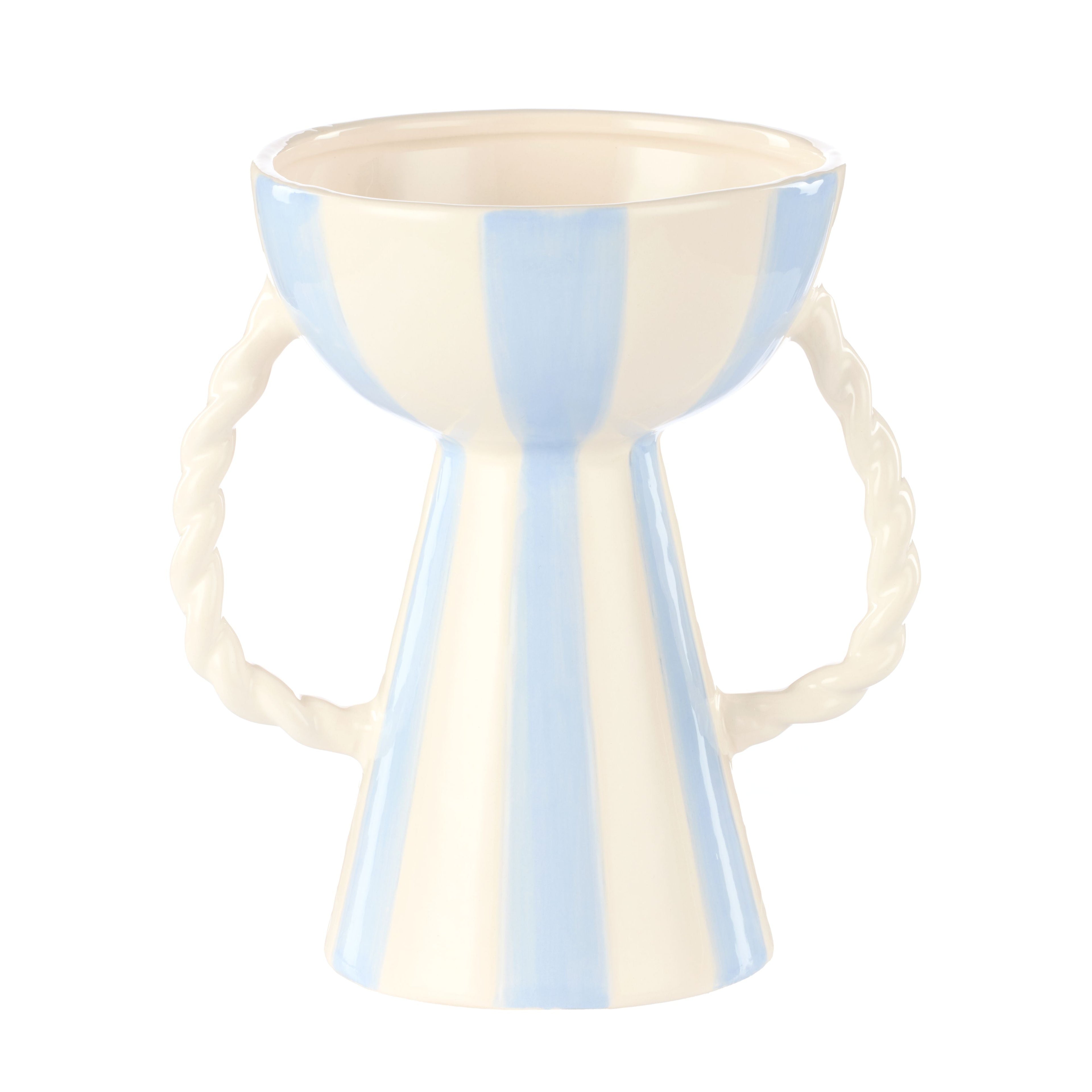 Emporium Lulu Collection Stripe Vase Blue 21cm