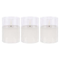 Rogue Glass Triflame Candle 3pcs Set Clear 8x8x10cm
