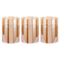 Rogue Glass Triflame Candle 3pcs Set Amber 8x8x10cm
