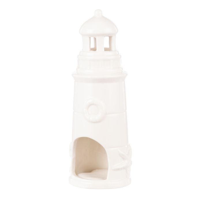 Emporium Landry Tealight Holder Matte White 6.5x6.5x17.7cm