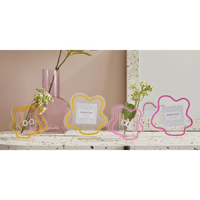 Emporium Florie Frame Mustard/Clear 16x1.5x16cm