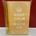 Keep Calm and Write On - Notebook - Yellow
