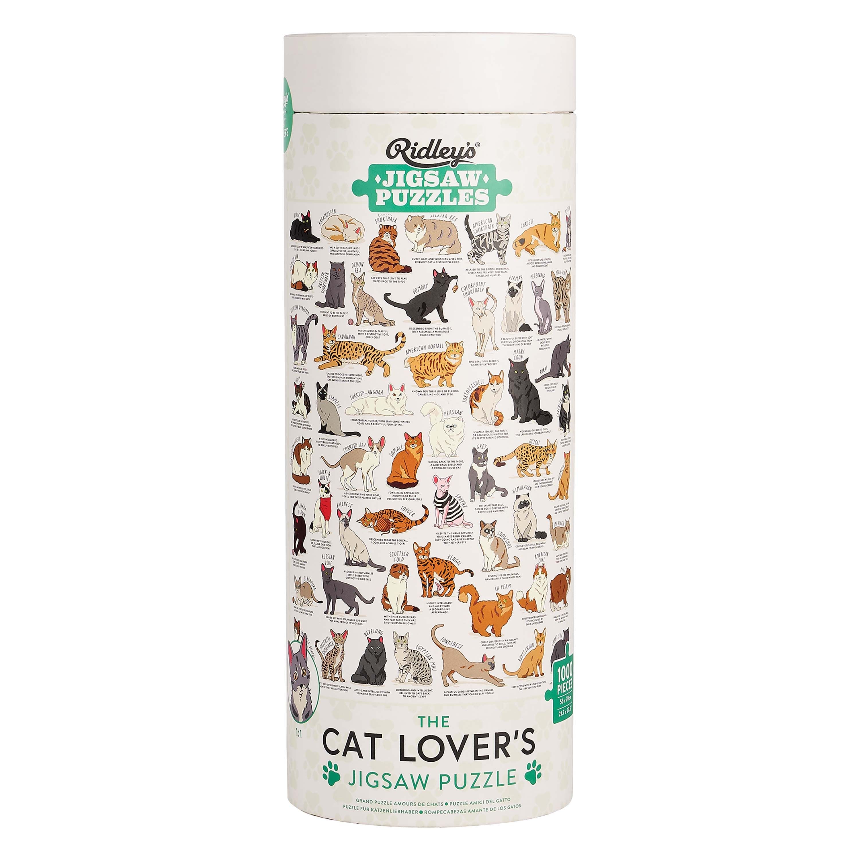 Ridley's Cat Lover's 1000 Piece Jigsaw Puzzle