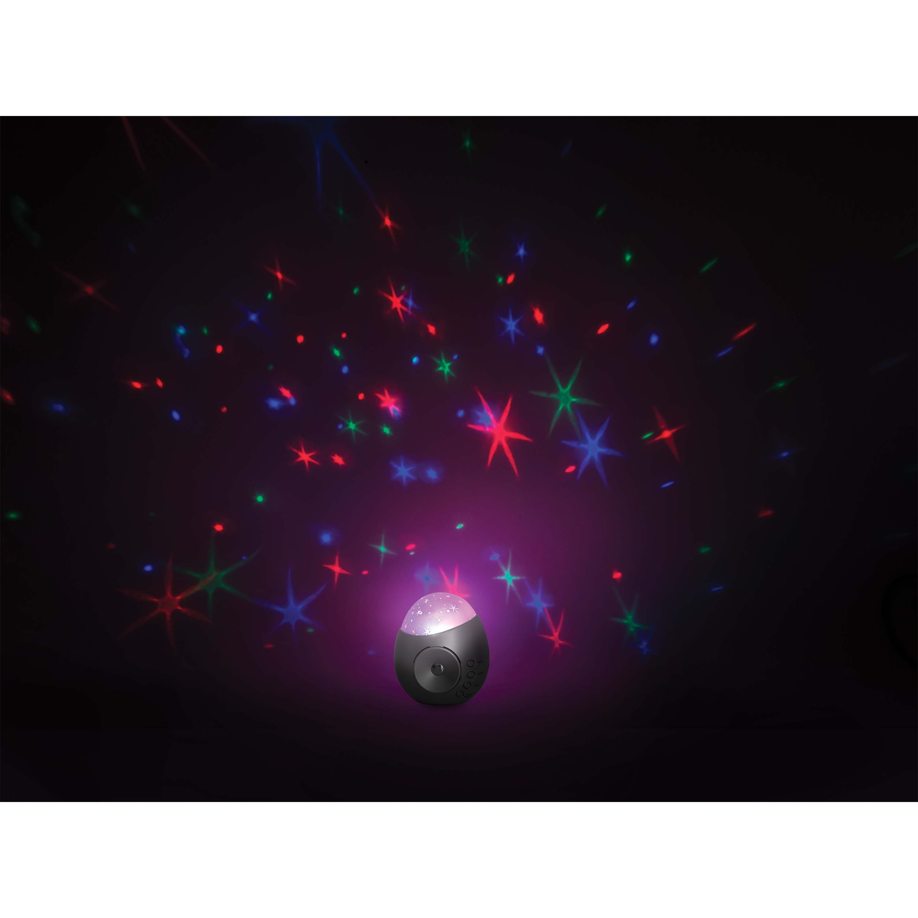 IS GIFT GALAXY STAR PROJECTOR & SOUND MACHINE - SILVER (MIN 4) SILVER 12X11.6X14.1CM