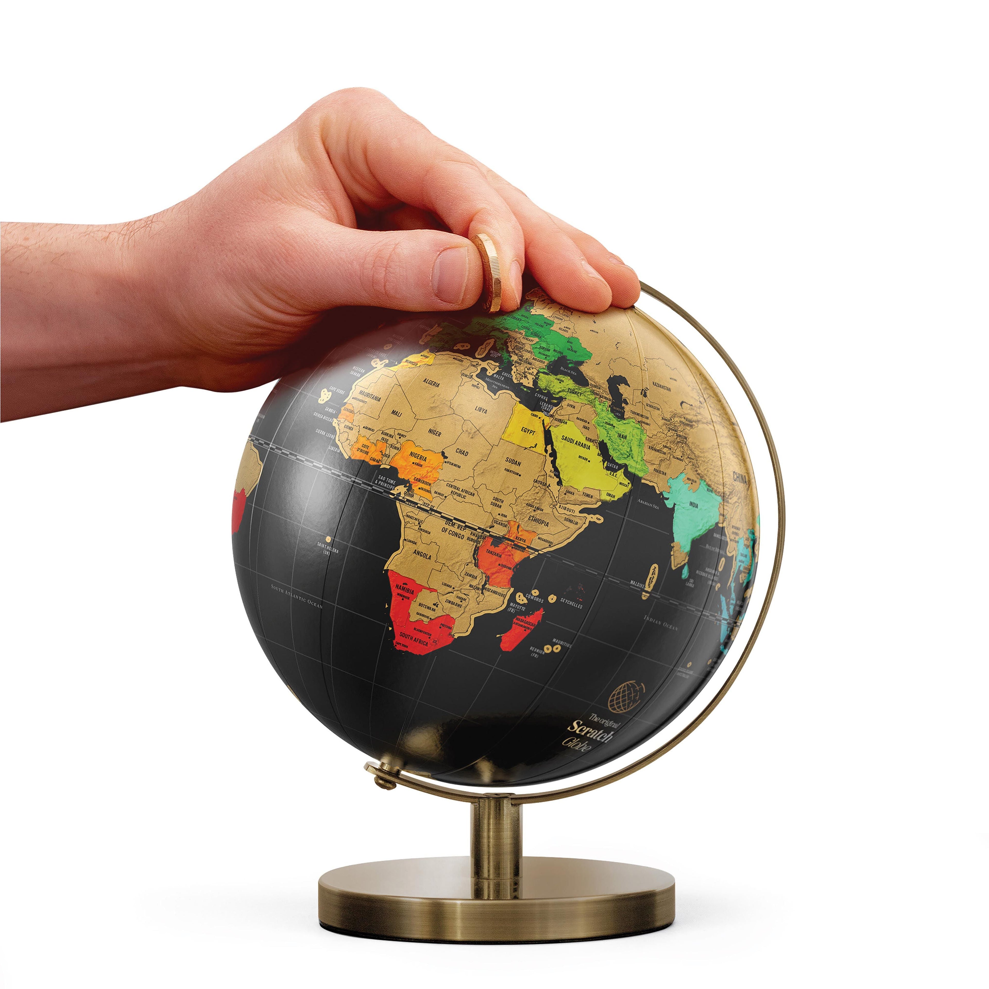 Luckies Scratch Globe - Small Multi-Coloured 15x14x19cm